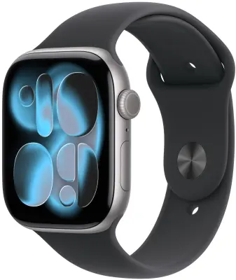 Apple Watch Series 11 GPS 42mm Space Grey Aluminium Case with Black Sport Band - S/M