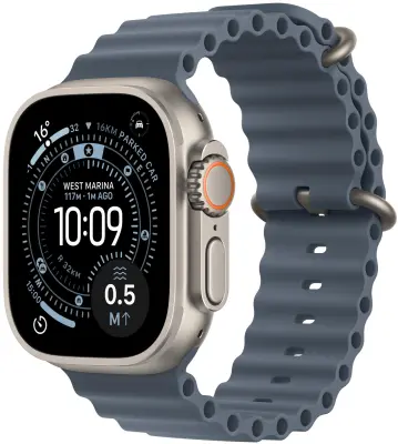 Pametna ura APPLE Watch Ultra 3 GPS + Cellular 49mm Natural Titanium Case with Anchor Blue Ocean Band
