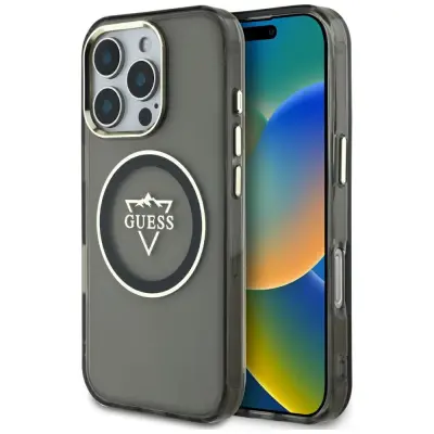 OVITEK GUESS ZA IPHONE 16 PRO MAX ZA MAGSAFE Z LOGOTIPOM METAL MOUNTAIN IML