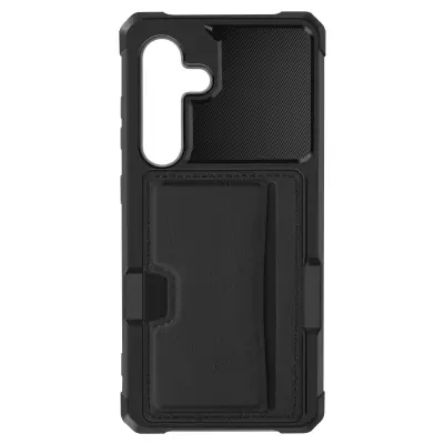 Ohišje za Samsung Galaxy S24 Silikonski gel imetnik kartice, Črna