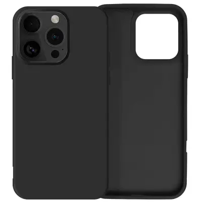 Ohišje za iPhone 16 Pro Poltrdno Soft-touch proti praskam, Črna