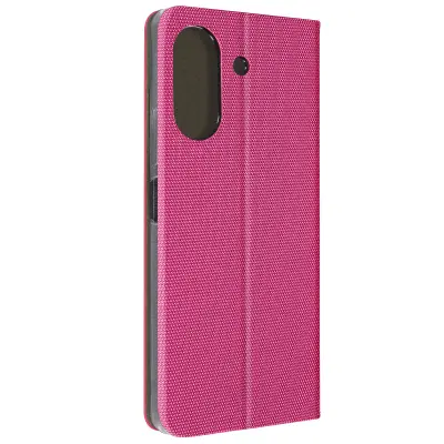 Ovitek za Xiaomi Redmi 13C Fabric Card Holder Support Sensitive Series, Roza