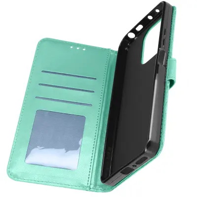 Torbica s preklopom za Xiaomi Redmi Note 13 4G Portfolio podpore za videoposnetke, Zelena