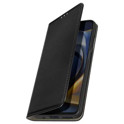 Ohišje za Motorola Moto E15 / G05 Clap Wallet Magnet Stand, Črna