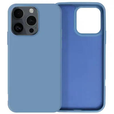 Ohišje za iPhone 16 Pro Max Poltrdno Soft-touch proti označevanju, Svetlo modra