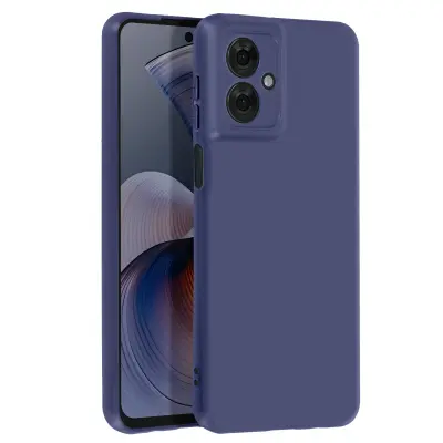 Ohišje za Motorola Moto G55 Silikonsko mehko mat, Modra noč