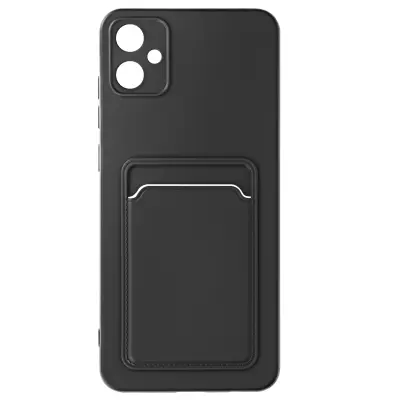 Ohišje za Samsung Galaxy A05 Prilagodljiv silikonski imetnik kartice, Črna