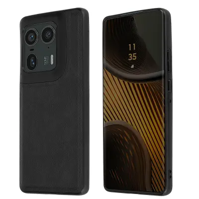 Pokrov za Motorola Edge 50 Ultra 5G Antichoc Vintage Design, Črna