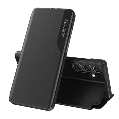 VELEPRODAJNI OVITEK ZA SAMSUNG GALAXY S25+ Z ZAKLOPKOM S FUNKCIJO STOJALA EKO USNJE