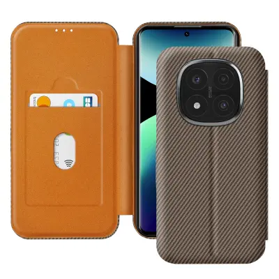 Karbonsko ohišje za kartico Redmi Note 14 Pro in 14 Pro Plus, Rjava