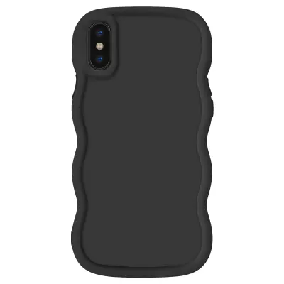 Ohišje za iPhone X in XS serija Silikon Odporen na udarce Candy, Črna