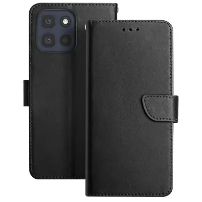 Zadeva Folio za Motorola Moto G86 5G z držalom za kartice in funkcijo stojala, Črna