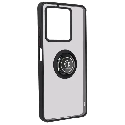 Ohišje s prstanom za Xiaomi Redmi Note 13 5G Zaščita pred udarci Magnetna združljiva podporna funkcija, Črna