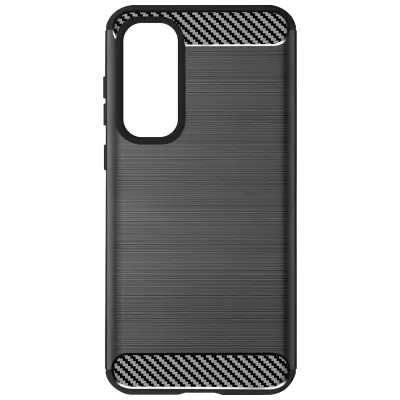 Ohišje za Samsung Galaxy A35 5G Silikonska zasnova Brushed Effect, Črna