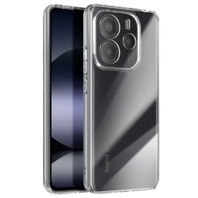 Ovitek za Xiaomi Redmi Note 14 4G iz mehkega silikona, odporen na udarce, Prozorno