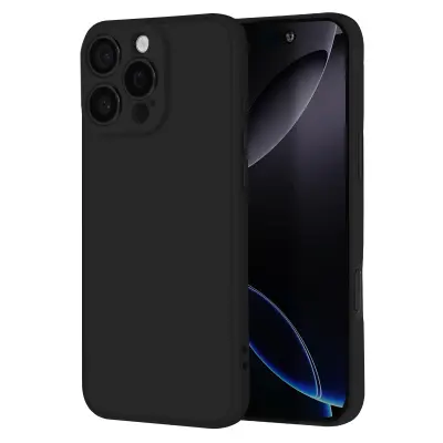 Ohišje za iPhone 16 Pro Max Silikonski zaključek Mate Soft Touch, Črna