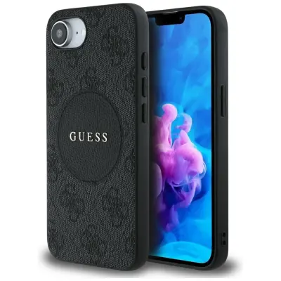 GUESS TPU OVITEK ZA IPHONE 16E 4G CIRCLE CLASSIC LOGO ZA MAGSAFE