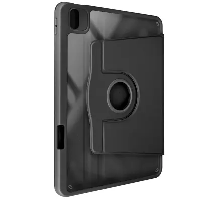 Torbica s preklopom za iPad Air 11 2024 Podporni ventil v stanju pripravljenosti, Črna