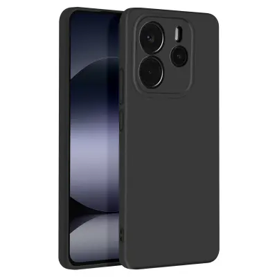 Ohišje za Xiaomi Redmi Note 14 4G Poltrdno Mehak dotik proti praskam, Črna