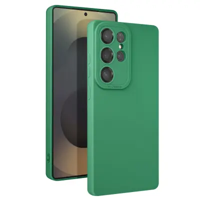 Ohišje za Samsung Galaxy S25 Ultra Silikon Matte, Zelena
