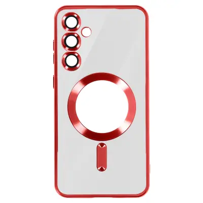 Magsafe ohišje za Samsung Galaxy S24 Chrome, Rdeča