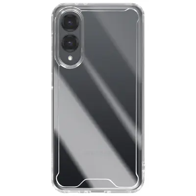 Ohišje za Samsung Galaxy S25 Edge z ojačanimi vogali in dvignjenimi robovi, Prozorno