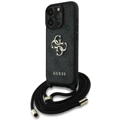 GUESS TPU OVITEK ZA IPHONE 16 PRO Z LOGO BIG CROSSBODY COVER