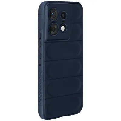 Ovitek za Motorola Edge 50 Pro Odporen na udarce Silikon Teksturiran vzorec 3D, Modra noč