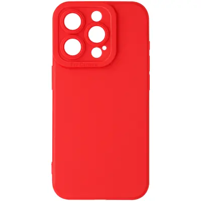 Ohišje za iPhone 15 Pro Zaščitena kamera, Rdeča