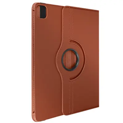 Torbica za iPad Pro 13 2024 360° vrtljivi podporni ventil, Svetlo rjava