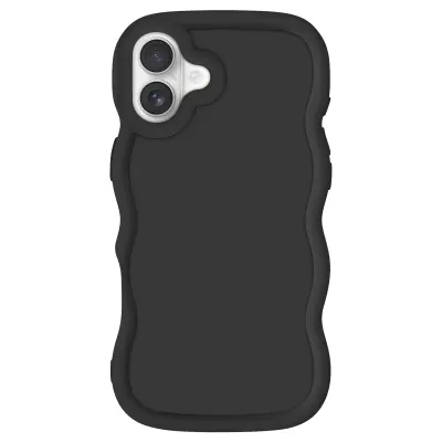 Ohišje za iPhone 16 serija Silicone Odporen na udarce Candy, Črna