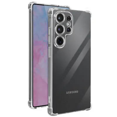 Ohišje za Samsung Galaxy S25 Ultra Odporno na udarce, ojačani vogali, prilagodljivo, Prozorno