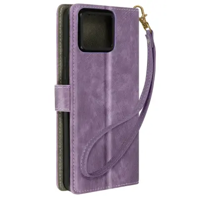 Torbica s preklopom za Asus Zenfone 11 Ultra Anti RFID denarnica, Vijolična