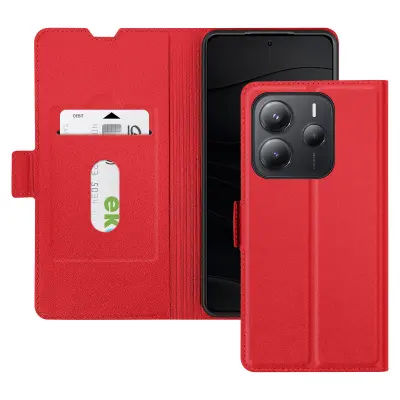 Ohišje za Redmi Note 14 5G imetnik za kartice z magnetnim trakom, Rdeča