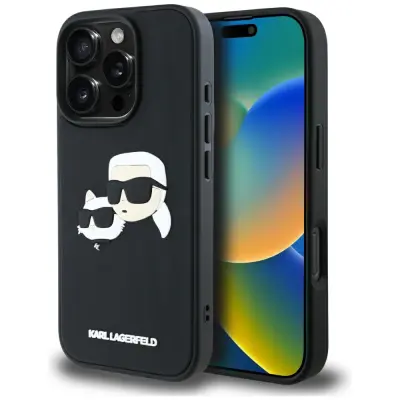 KARL LAGERFELD OVITEK HC 3D GUMIJANE DVOJNE GLAVE ZA IPHONE 16 PRO ZA MAGSAFE