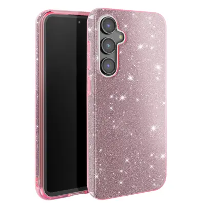 Ohišje z bleščicami za Samsung Galaxy S23 FE Odporen na udarce Glitter, Roza