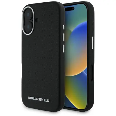 OVITEK KARL LAGERFELD ZA IPHONE 16 SAFFIANO POLNO OVIT Z LOGOTIPOM ZA MAGSAFE