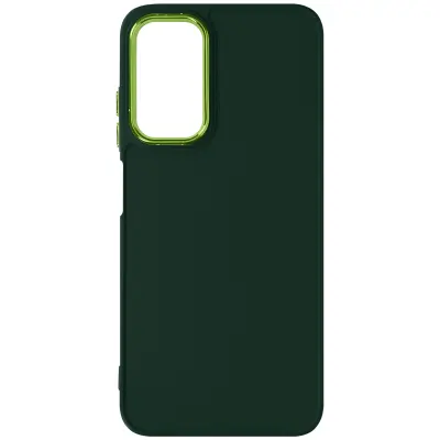Mehka torbica Samsung Galaxy A05s Jelkasto zelen kovinski obris kamere, Temno zelena