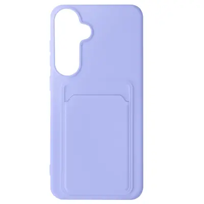 Ohišje za Samsung Galaxy S24 Prilagodljiv silikonski imetnik kartice, Vijolična