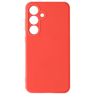 Ovitek za Samsung Galaxy S24 Plus Semi-rigid Soft-touch Fast Cover, Koralna