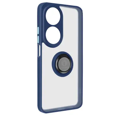 Ohišje s prstanom za Honor 90 Smart Zaščita pred udarci Magnetna združljiva podporna funkcija, Modra