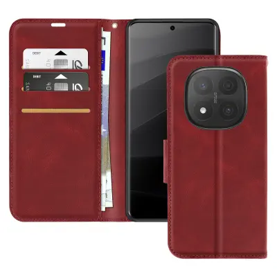 Ohišje za Redmi Note 14 Pro in 14 Pro Plus z denarnico, Bordeaux