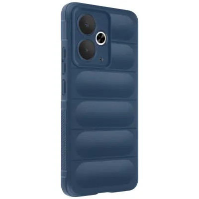 Ohišje za Realme 14T Odporen na udarce silikon, Modra noč