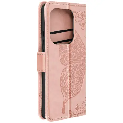 Torbica s preklopom za Redmi Note 13 Pro 4G / 5G Nosilec videoposnetka Clap Wallet, Šampanjec roza
