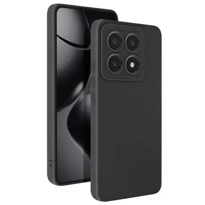Ohišje za Xiaomi 14T Silikonsko mat zaščiteno ohišje za kamero, Črna