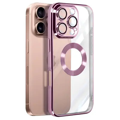 Ohišje serije Glam za iPhone 16 Pro Odporno na udarce, Roza