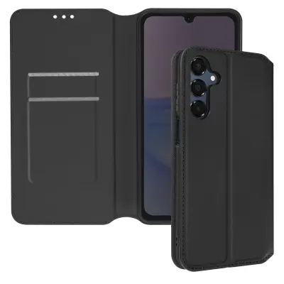 Ohišje za Samsung Galaxy A16 Clapet Card and Video Holder, Črna