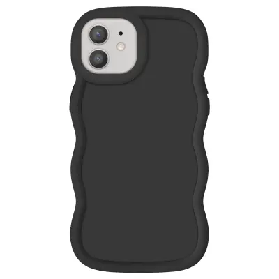 Ohišje za iPhone 12 in 12 Pro Silikonski Odporen na udarce Candy serija, Črna