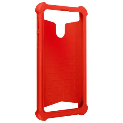 Ohišje za pametni telefon 5,3'' do 5,6'' Silikonski gel z ojačanimi vogali nazaj Usnje z učinkom, Rdeča