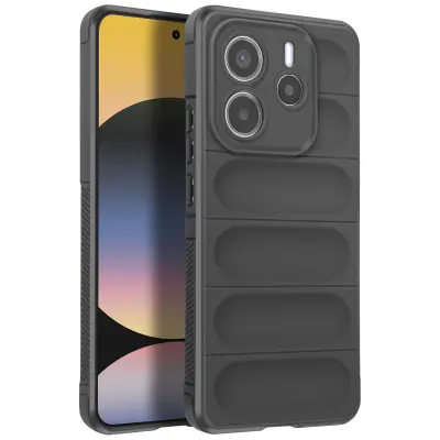 Ohišje za Xiaomi Redmi Note 14 5G protipotresni silikonski 3D teksturni vzorec, Srebrna